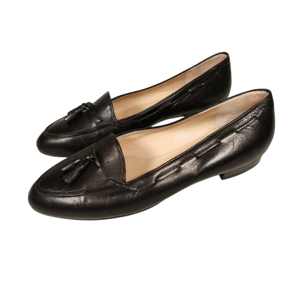 L'ARCAD CLASSIQUE Dark Brown  Women's Slip on Tasseled Loafers SIZE 40 EU